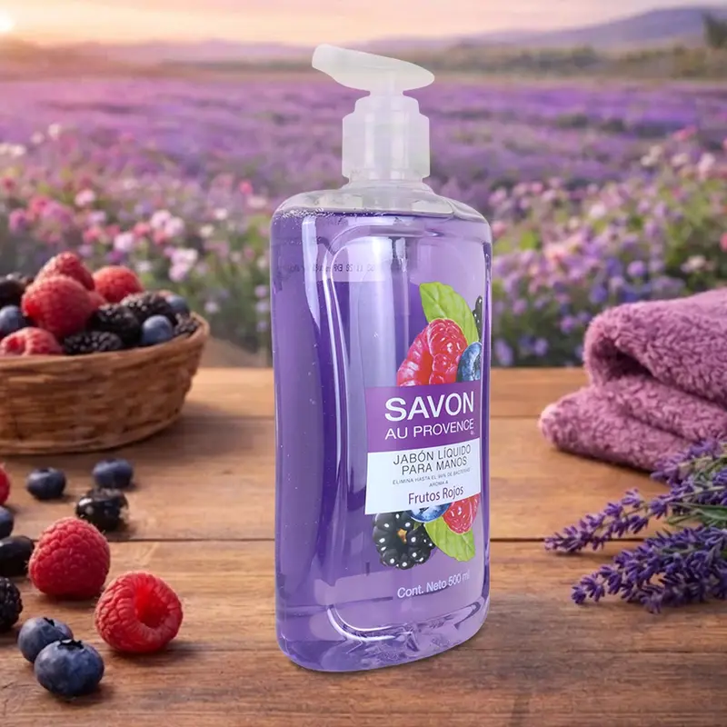 Jabón Líquido Para Manos, Aroma Frutos Rojos, Savon 2