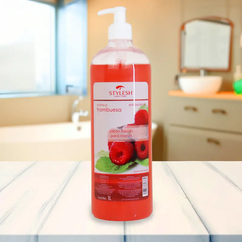 Jabón Líquido Para Manos, Frambuesa, Stylesh, 1L 1