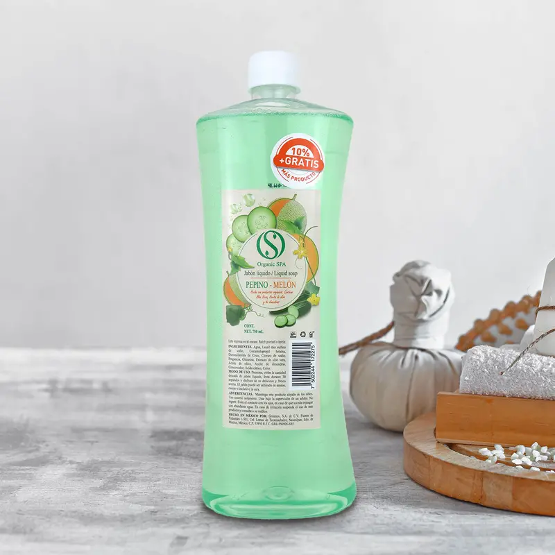Jabón Líquido Para Manos, Pepino-Melón, Organic Spa 1