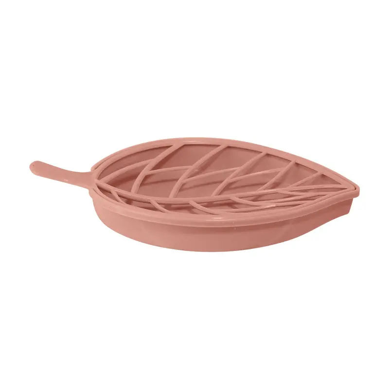 Jabonera En Forma De Hoja, Color Rosa 2