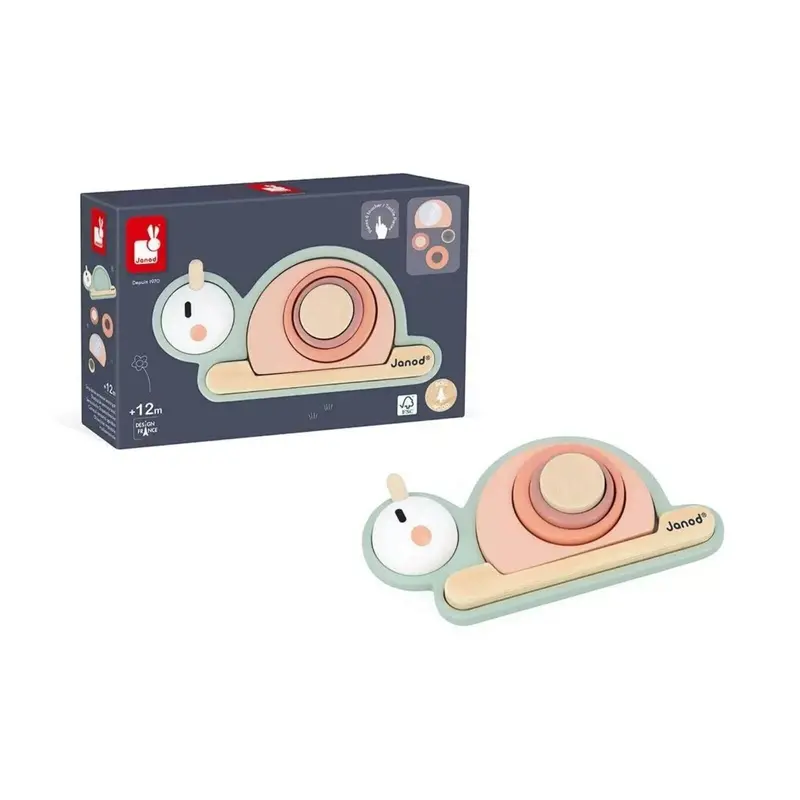 Janod Stackable Sensory Snail Sweet Cocoon 1