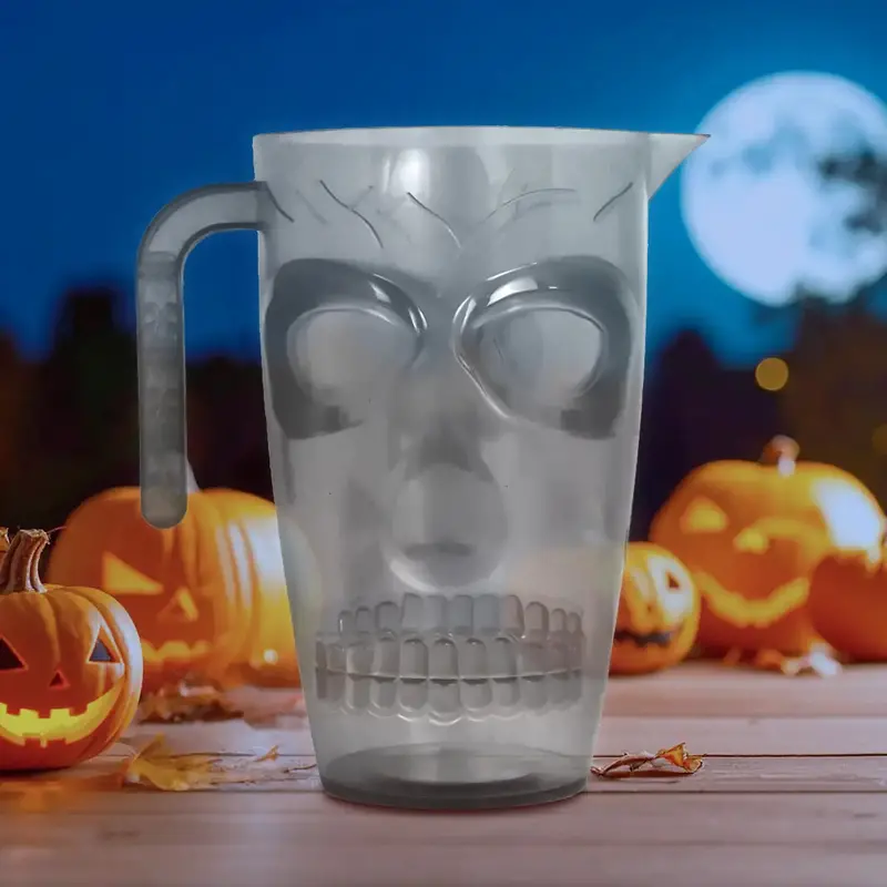 Jarra De Plástico Con Forma De Calavera, Halloween, Color Gris 2