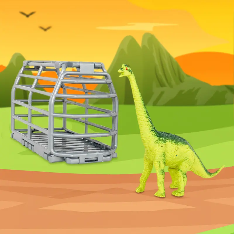 Jaula Con Dinosaurio Color Amarillo 1