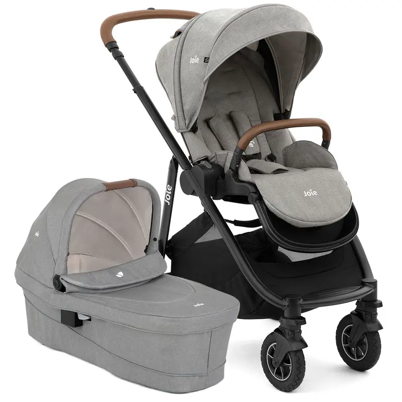 Joie Versatrax Pushchair And Ramble Xl Carrycot In Pebble 1