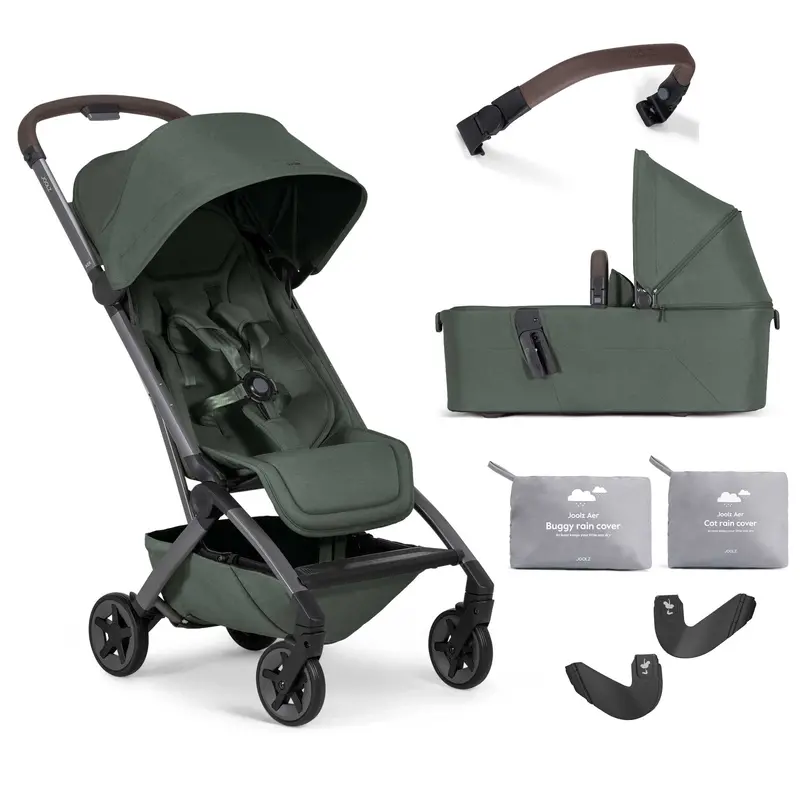 Joolz Aer2 Complete Pram Bundle In Forest Green 1