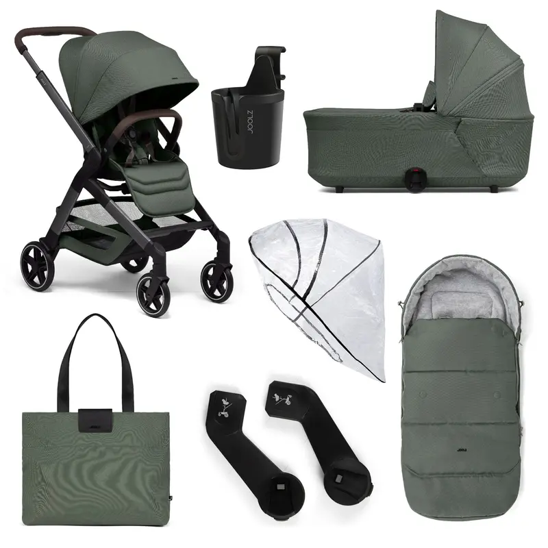 Joolz Hub2 6 Piece Pram Bundle - Forest Green 1
