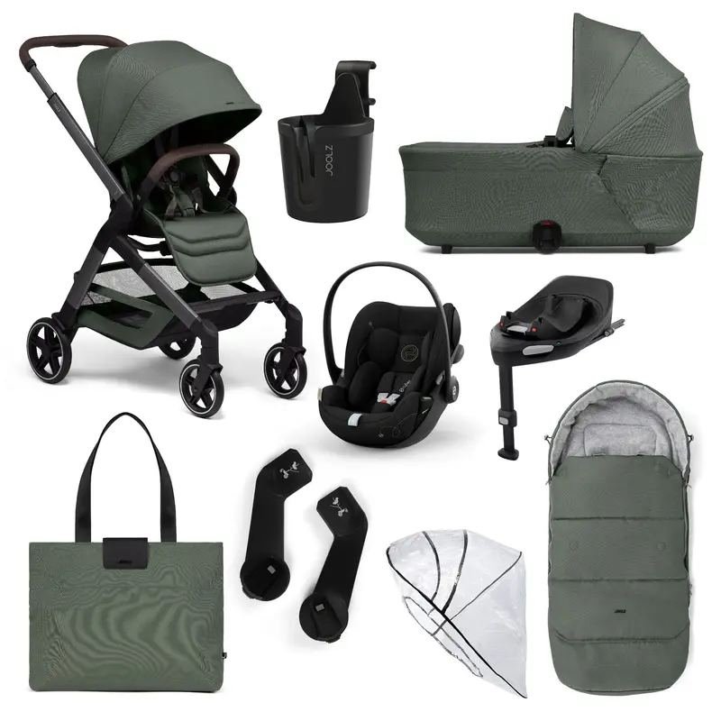 Joolz Hub2 8 Piece Cybex Pram Bundle - Forest Green 2