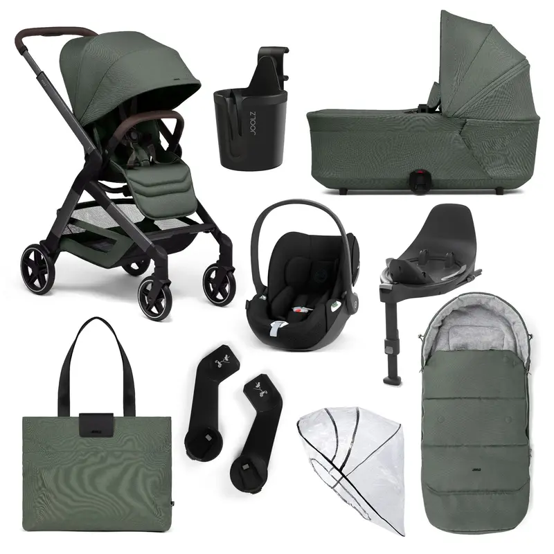 Joolz Hub2 8 Piece Cybex Pram Bundle - Forest Green 3