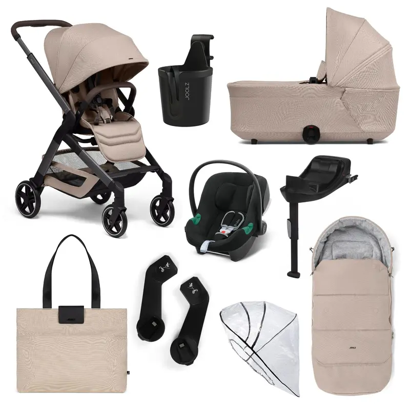 Joolz Hub2 8 Piece Cybex Pram Bundle - Sandy Taupe 1