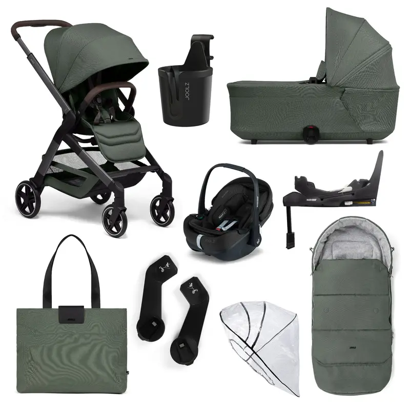 Joolz Hub2 8 Piece Maxi-Cosi Pram Bundle - Forest Green 3