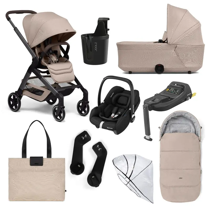 Joolz Hub2 8 Piece Maxi-Cosi Pram Bundle - Sandy Taupe 1