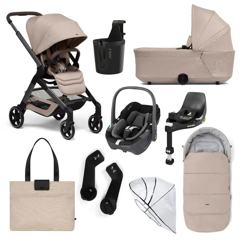 Joolz Hub2 8 Piece Maxi-Cosi Pram Bundle - Sandy Taupe 2