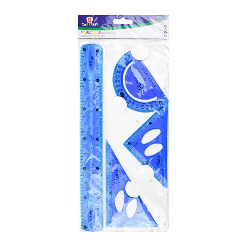 Juego Geomã©Trico Flexible Studentz Color Azul 1