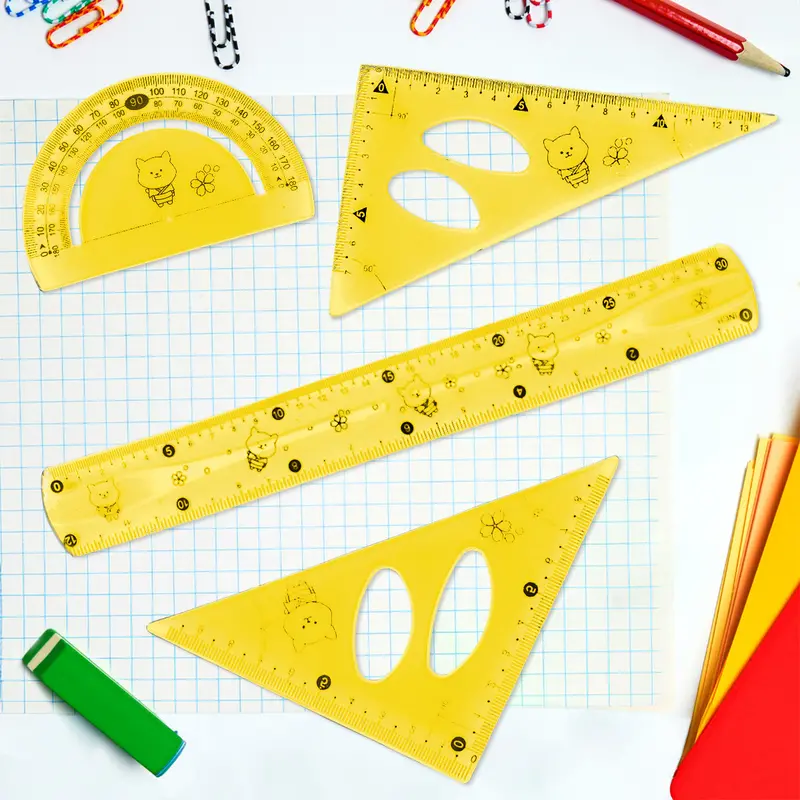 Juego Geométrico, Color Amarillo, 4 Pzas 1