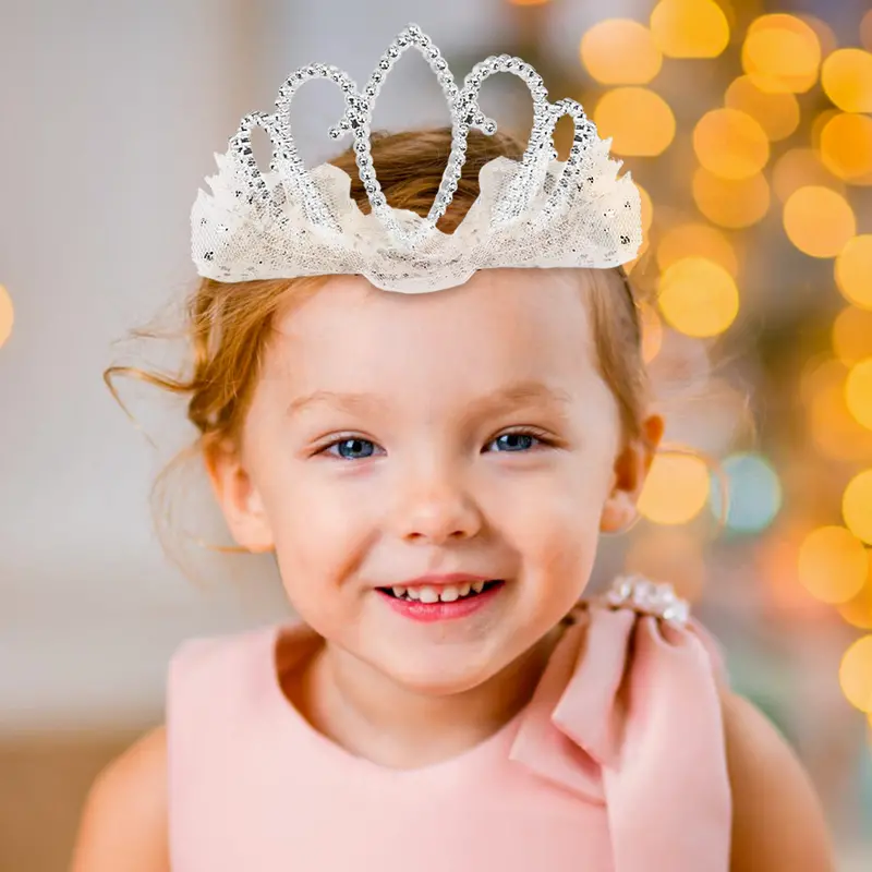 Juguete Corona De Princesa Con Detalles De Encaje Color Blanco 1