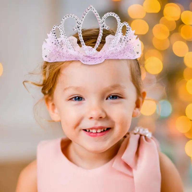 Juguete Corona De Princesa Con Detalles De Encaje Color Lila 1