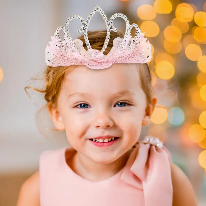 Juguete Corona De Princesa Con Detalles De Encaje Color Rosa 1