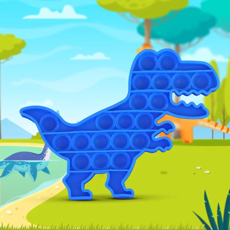 Juguete De Dinosaurio Color Azul Para Aliviar El Estrés 1
