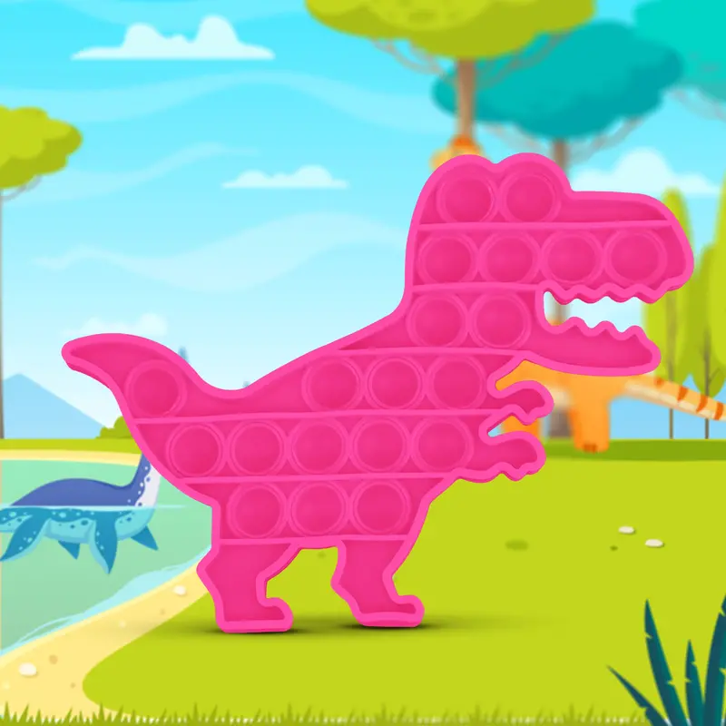 Juguete De Dinosaurio Color Rosa Para Aliviar El Estrés 1