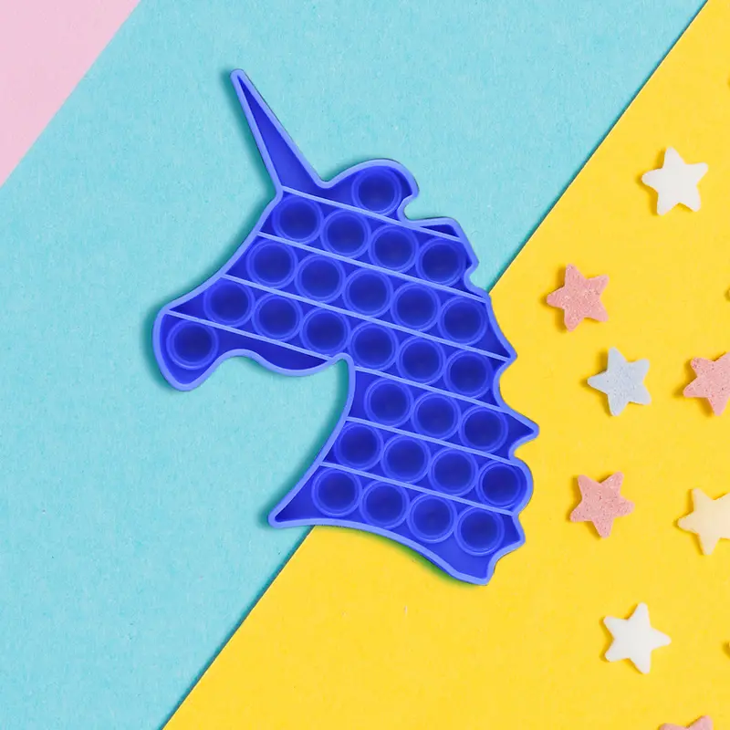Juguete De Unicornio Color Azul Para Aliviar El Estrés 1