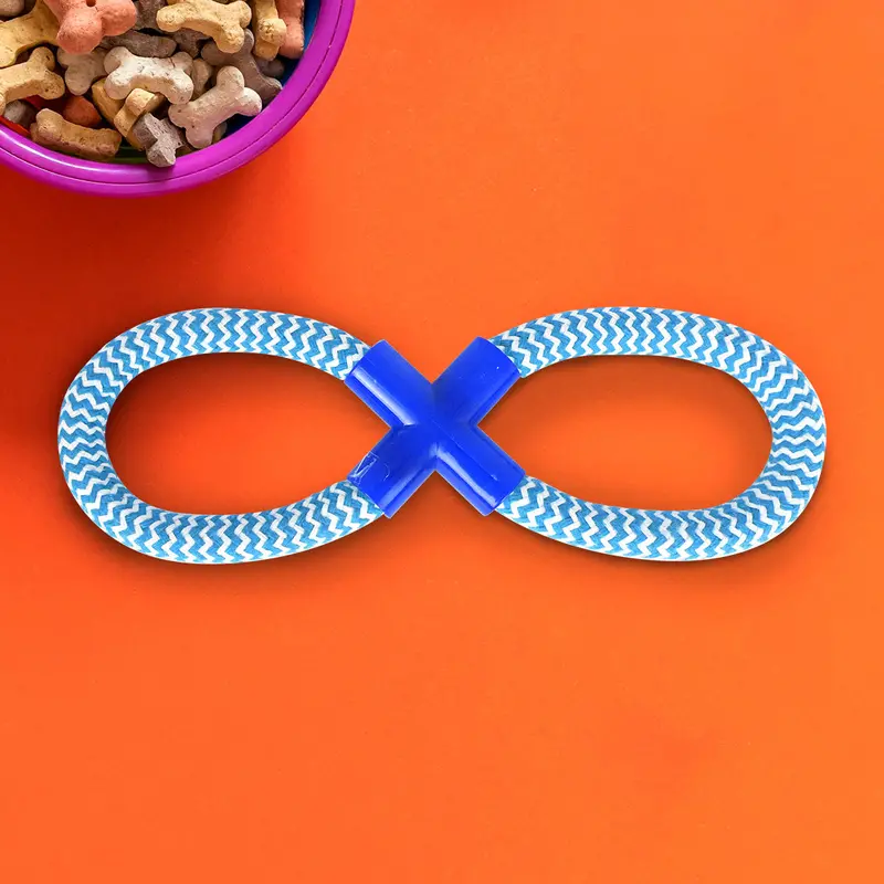 Juguete En Forma De Infinito Color Azul Para Mascota 2