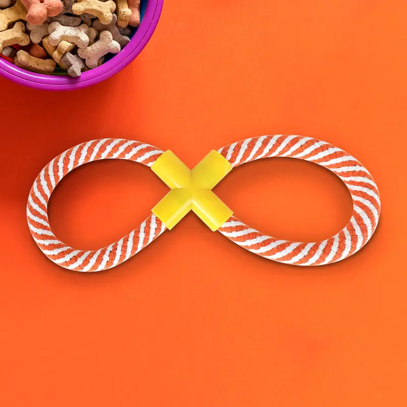 Juguete En Forma De Infinito Color Naranja Para Mascota 2