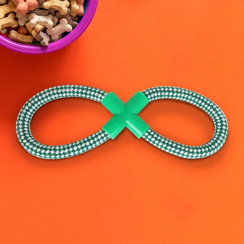 Juguete En Forma De Infinito Color Verde Para Mascota 2