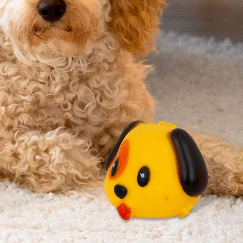 Juguete En Forma De Perrito Color Amarillo Para Mascota 2