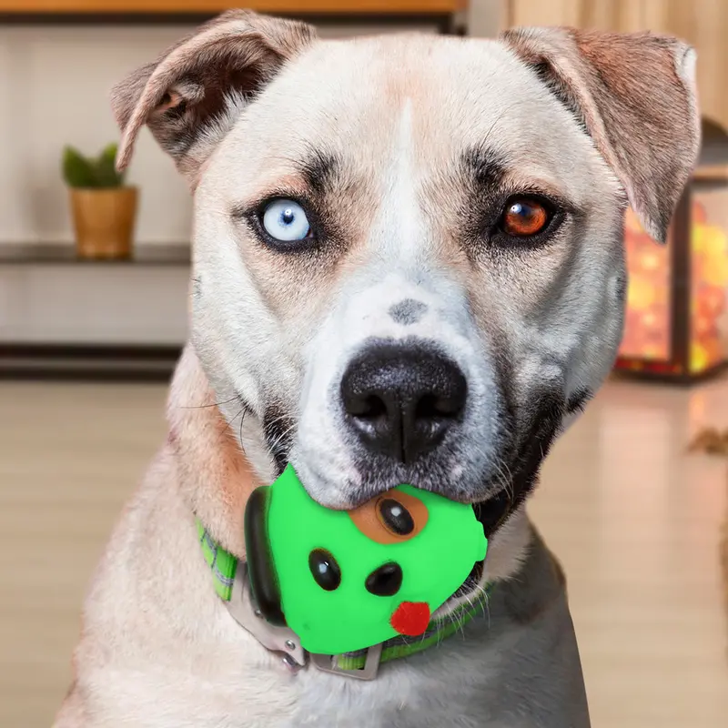 Juguete En Forma De Perrito Color Verde Para Mascota 1
