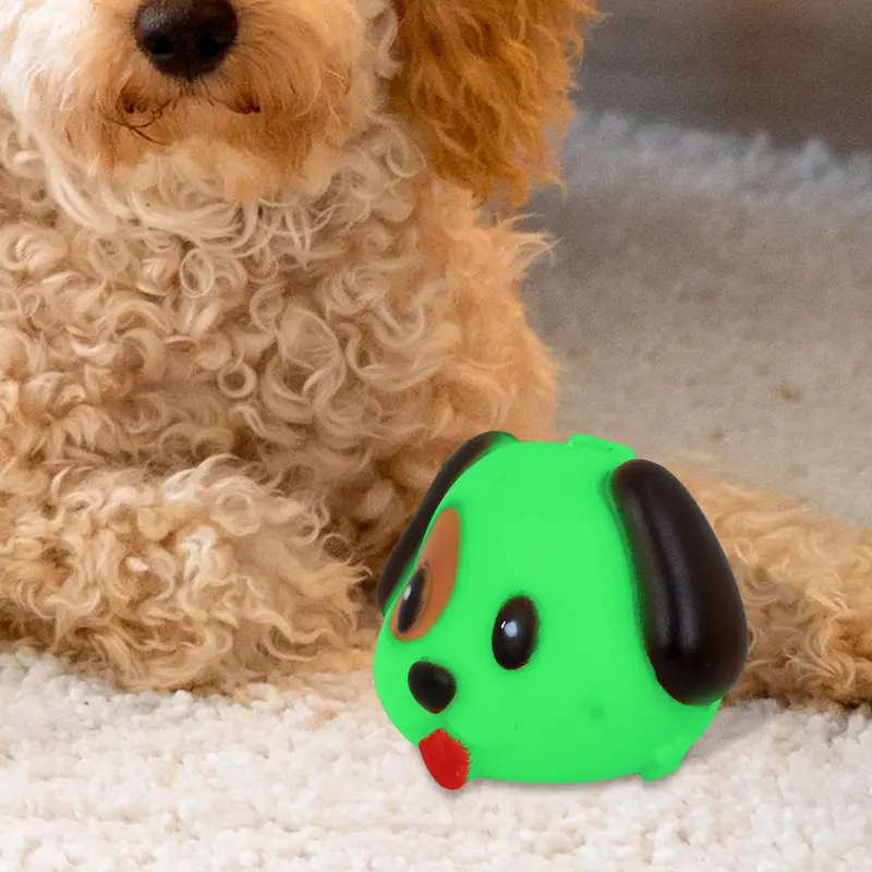 Juguete En Forma De Perrito Color Verde Para Mascota 2