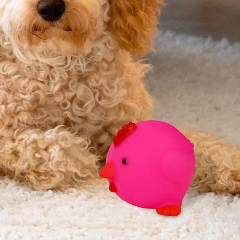 Juguete En Forma De Pollo Color Rosa Para Mascota 2