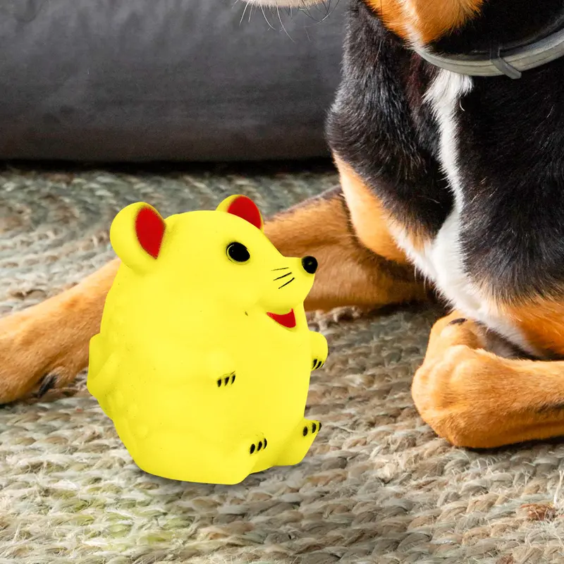 Juguete En Forma De Ratã³n Color Amarillo Para Mascota 2