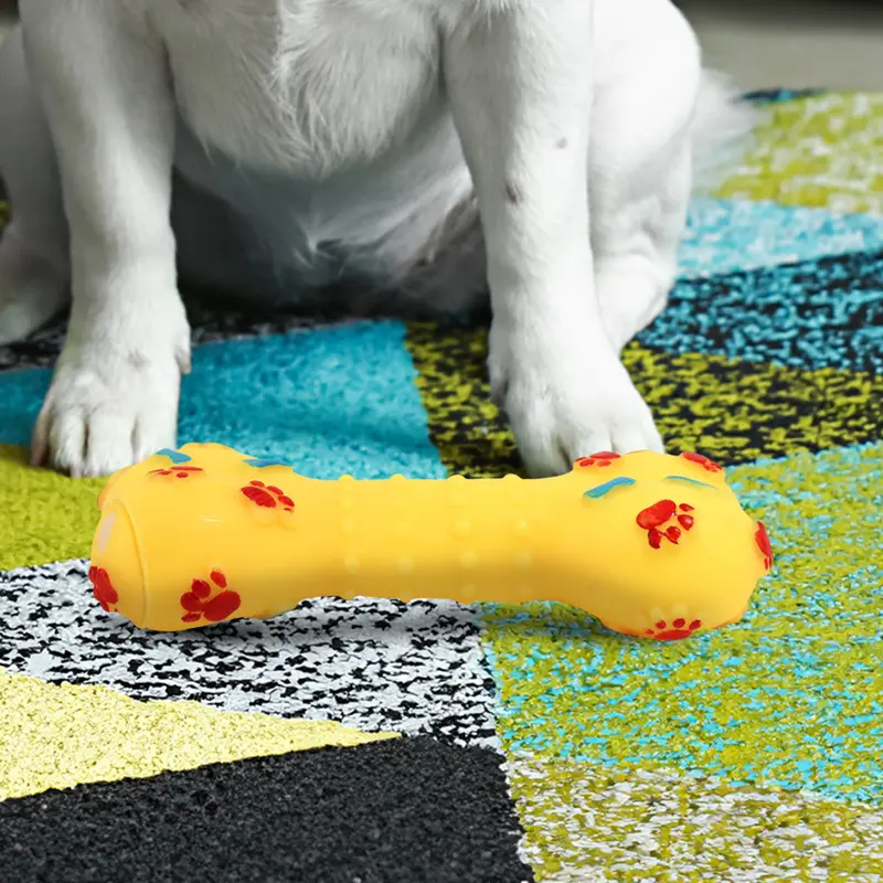Juguete Hueso Chillón Para Perro, Color Amarillo 1