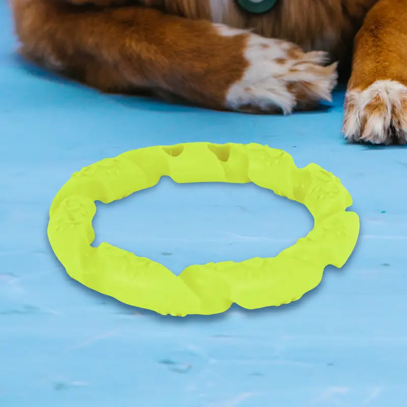 Juguete Masticable Con Forma Circular Color Verde Para Mascota 1