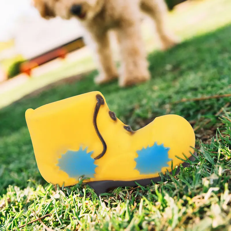 Juguete Para Mascota En Forma De Bota, Color Amarillo 1