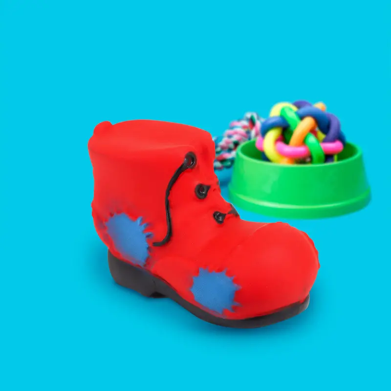 Juguete Para Mascota En Forma De Bota, Color Rojo 2