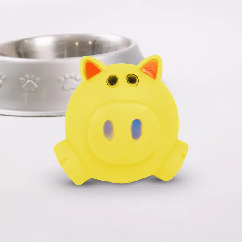 Juguete Para Mascota En Forma De Cerdito, Color Amarillo 2