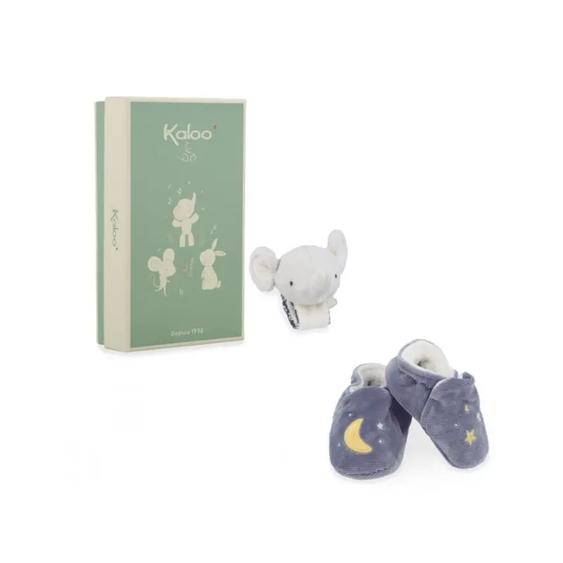 Kaloo Rattle & Slippers - Elephant 1