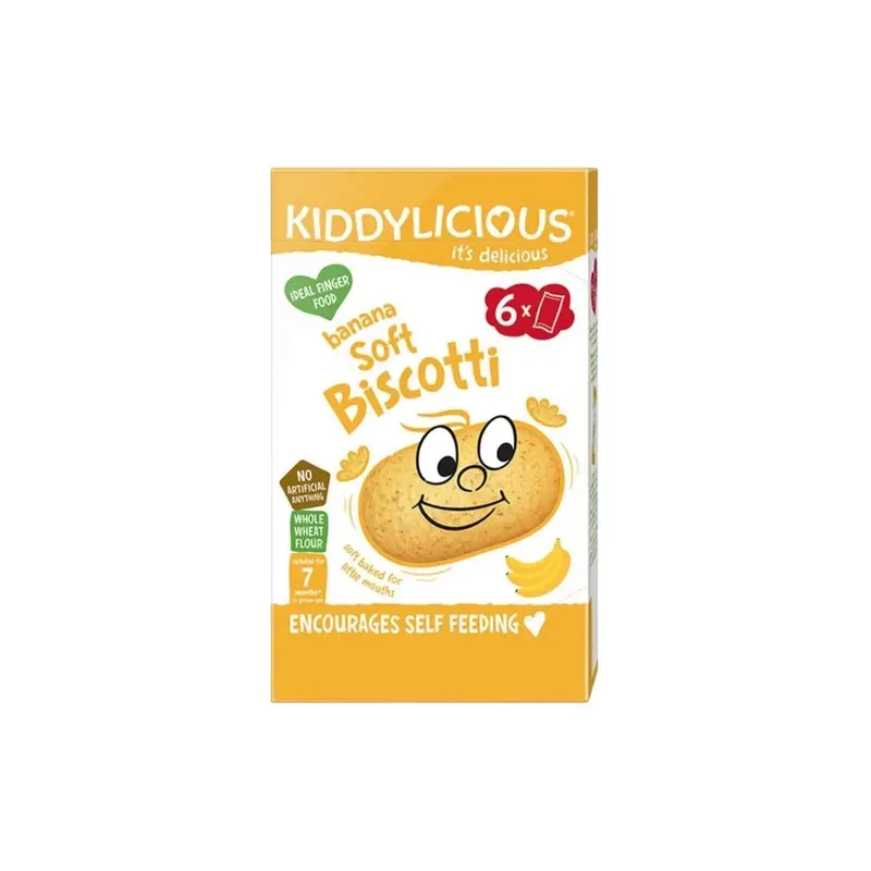 Kiddylicious Banana Soft Biscotti 7+ Months 120G (6X20g) 1