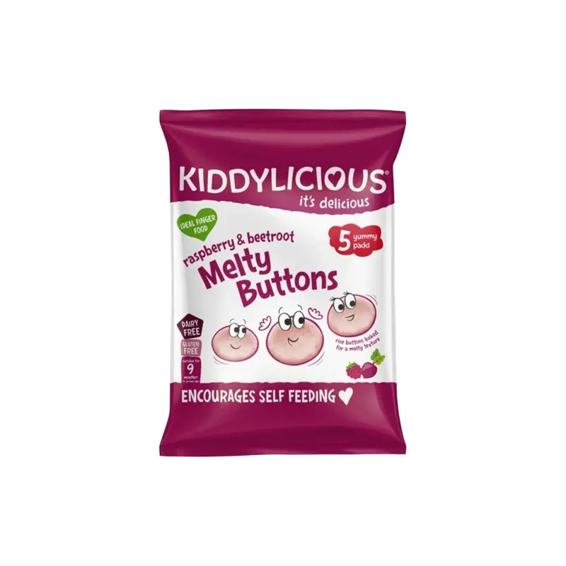 Kiddylicious Raspberry & Beetroot Melty Buttons Multi 9+ Months 30G (5X6g) 1