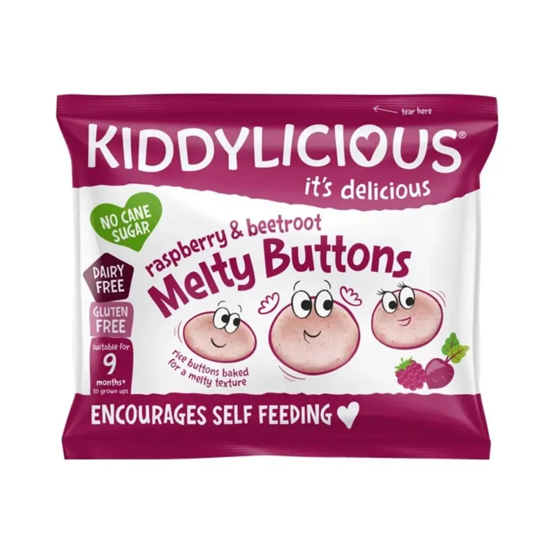 Kiddylicious Raspberry & Beetroot Melty Buttons Multi 9+ Months 30G (5X6g) 2