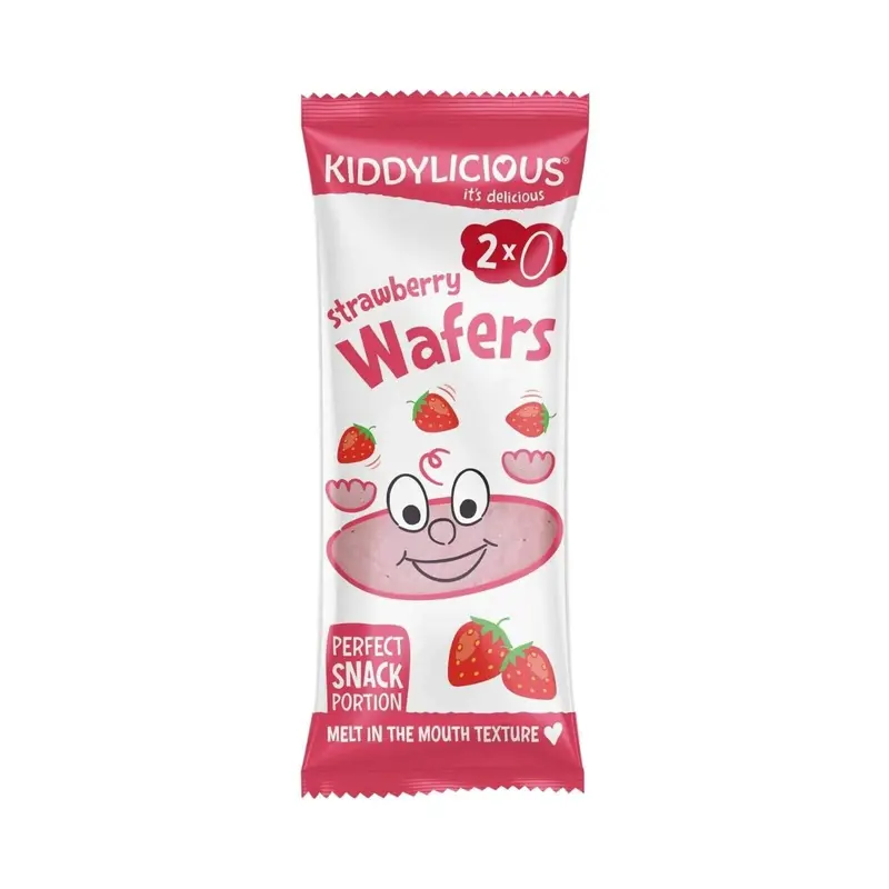 Kiddylicious Strawberry Maxi Wafers 6+ Months 40G (10X4g) 2