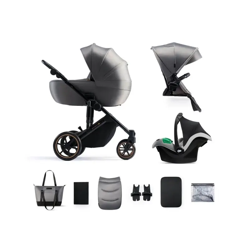 Kinderkraft 3-In-1 Mink Pro Prime 2 Travel System With Car Seat - Shadow Grey 1
