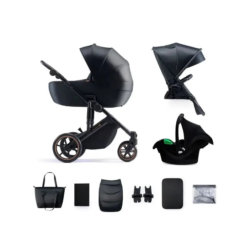 Kinderkraft 3-In-1 Mink Pro Prime 2 Travel System With Car Seat - Venezian Black 1