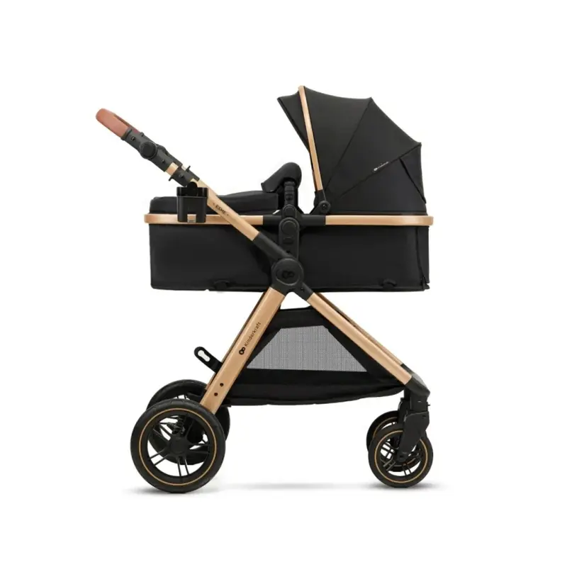 Kinderkraft Esme 3-In-1 Travel System With Mink Pro Car Seat - Pure Black 2