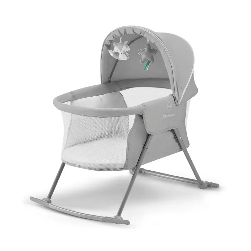 Kinderkraft Lovi 3-In-1 Baby Crib - Grey 1