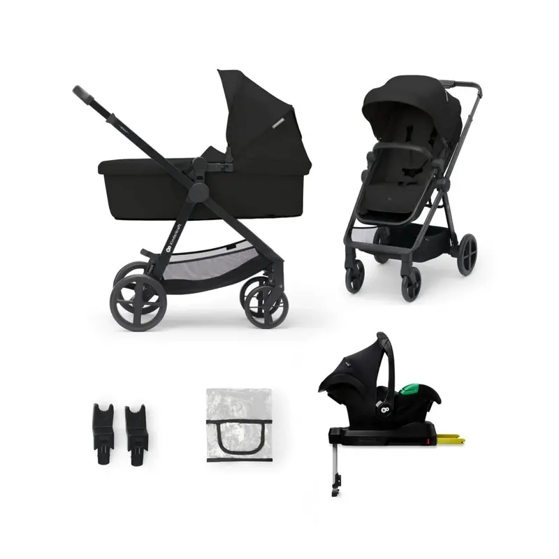 Kinderkraft Newly Mink Pro 4-In-1 Travel System - Classic Black 1