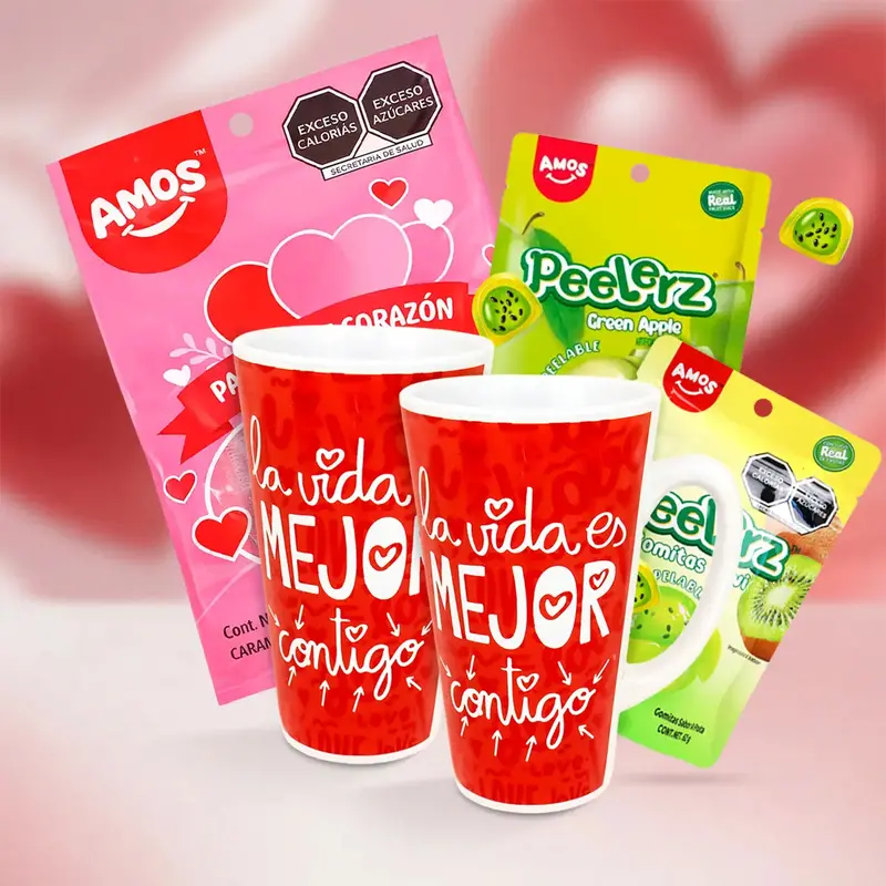 Kit Amor En Dulce, Taza, Color Rojo 1