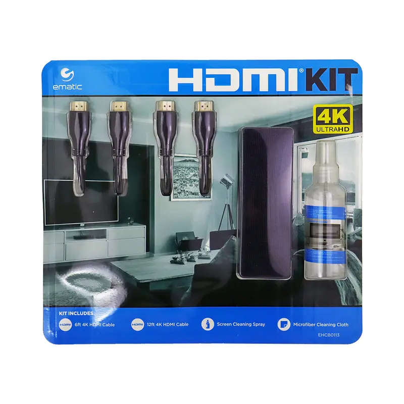 Kit De Cables Hdmi 4K Ematic, 4 Piezas 1