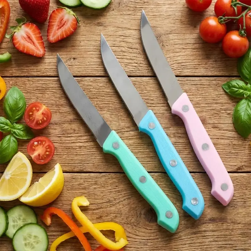 Kit De Cuchillos Para Cocina, Colores, 3 Pzas 2